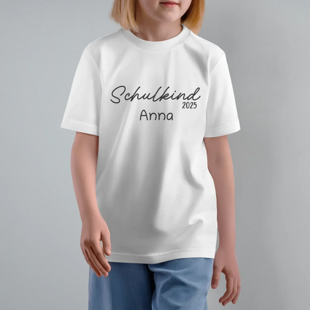T-Shirt - Schulkind 2025 für Kinder mit 3 Motiven - Schriftart Mädchen