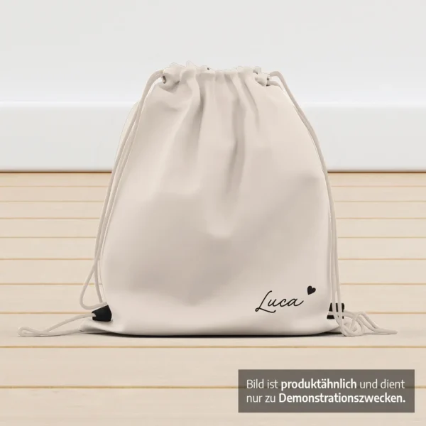 Stofftasche (Turnbeutel), personalisiert mit Namen