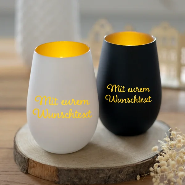 Personalisiertes Windlicht mit Wunschtext