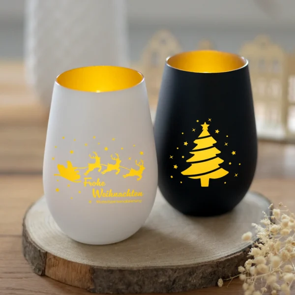 Windlicht Frohe Weihnachten - Vorderseite