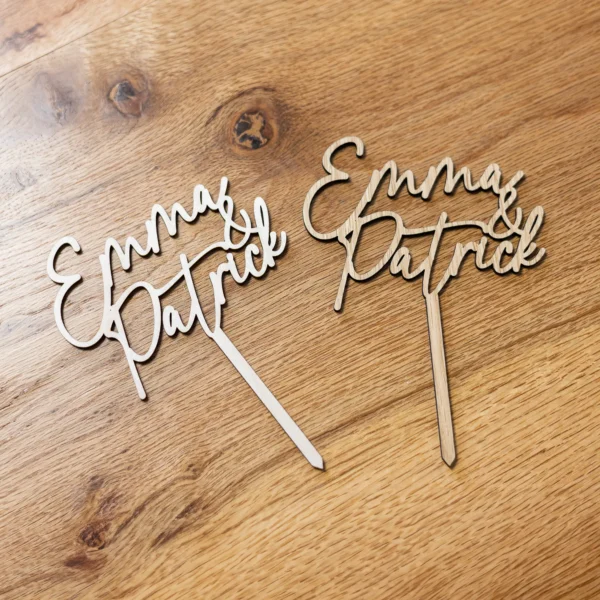 Caketopper 2 Namen - Produktbild
