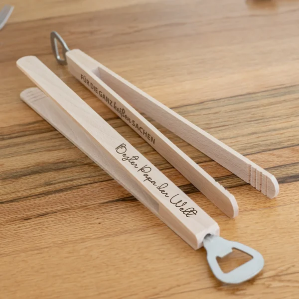 Personalisierte Grillzange mit Flaschenöffner - Produktbild