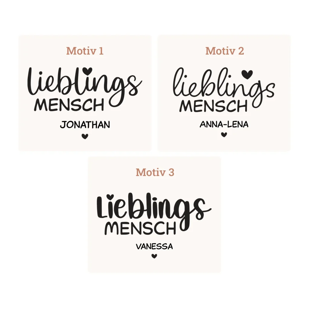 Personalisierte Tasse "Lieblingsmensch" - Motive und Designs