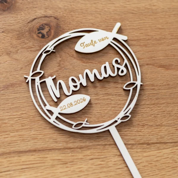 Caketopper - Taufe Fische-Produktbild