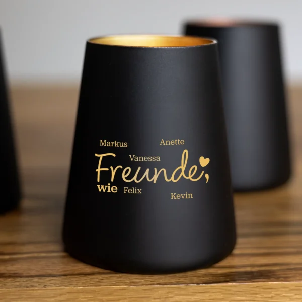 Personalisiertes Windlicht mit Gravur - Freunde wie - Produktbild