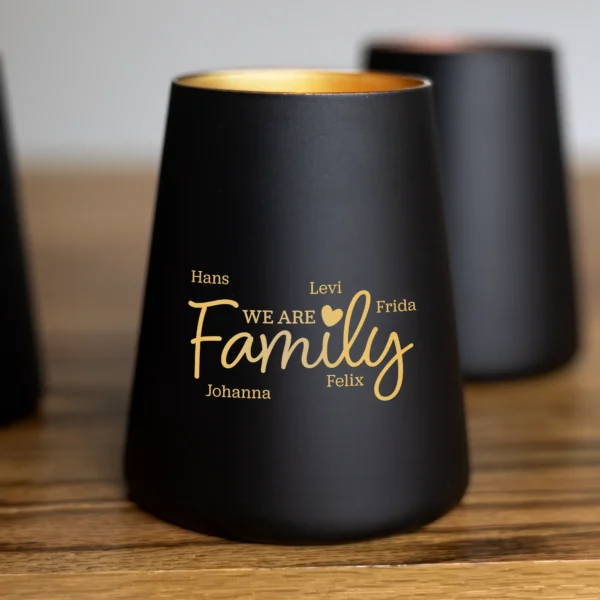 Personalisiertes Windlicht - We are Family - Produktbild